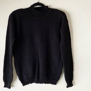VINTAGE Black Mock Neck Sweater